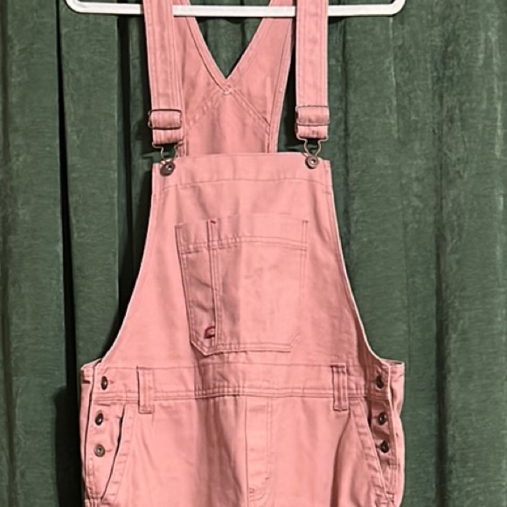 Dickies Pink Denim Overalls with Straight Cut NWOT